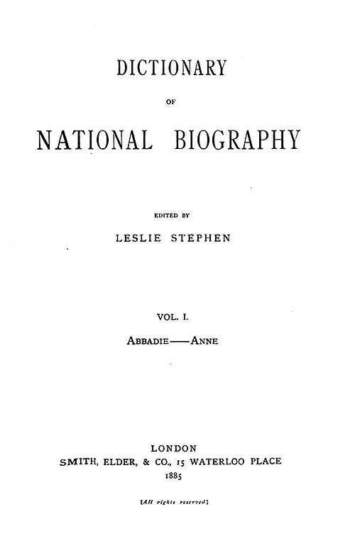Oxford Dictionary of National Biography